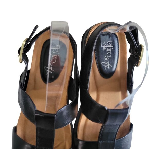 Eurosoft by Sofft Women's Slingback Lani Sandals Black US Size 8M - Picture 8 of 10